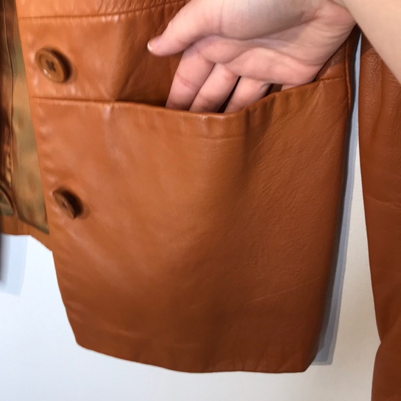 Vintage Bob & Christensen cognac leather blazer - Picture 4 of 14